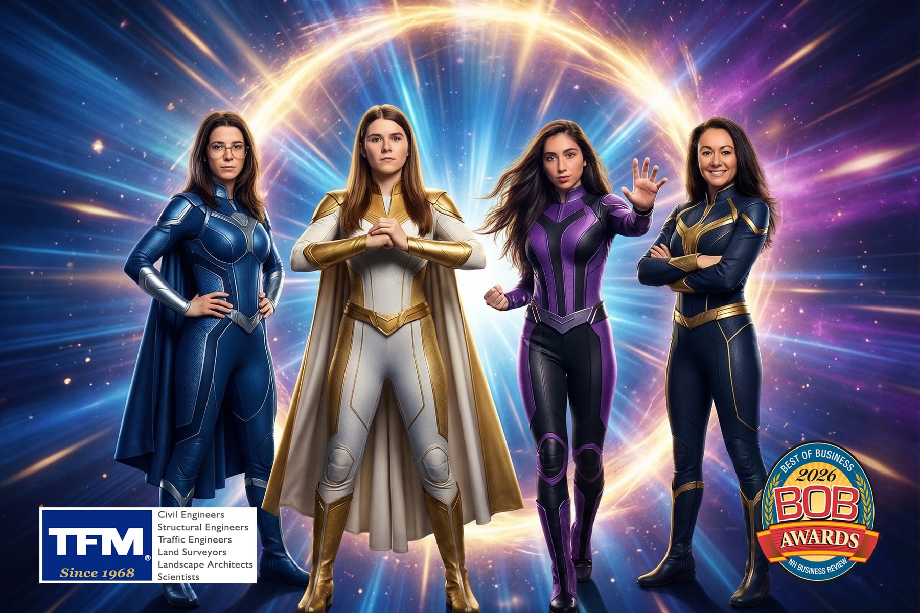 AI Photo Booth experience featuring event guests transformed into custom superhero characters with cinematic effects, bold colors, and action-inspired designs.
