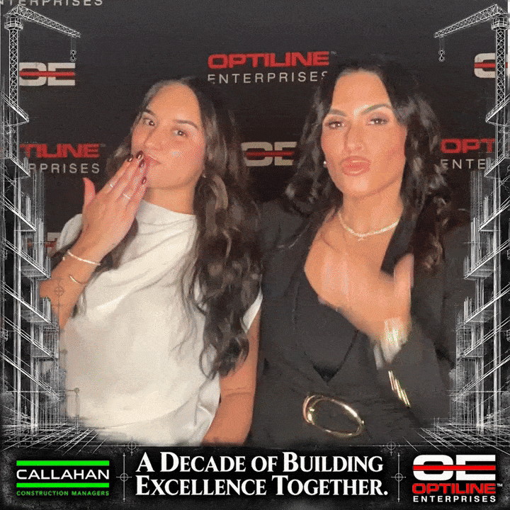 Boomerang of guests blowing kisses at the corporate photo booth, The Artisan Hotel